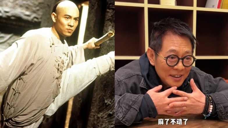 63岁李连杰自爆患老人痴呆：双手麻了不动，皱纹满面极憔悴