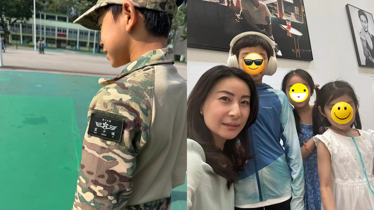 郭晶晶13岁大儿子霍中曦接受军训，晒黑变壮展现惊人毅力