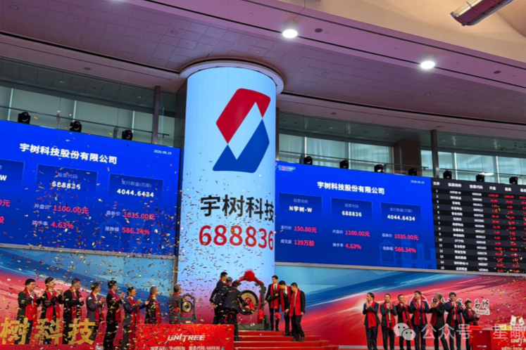 宇树科技上市暴涨500%，11名员工成亿元富豪