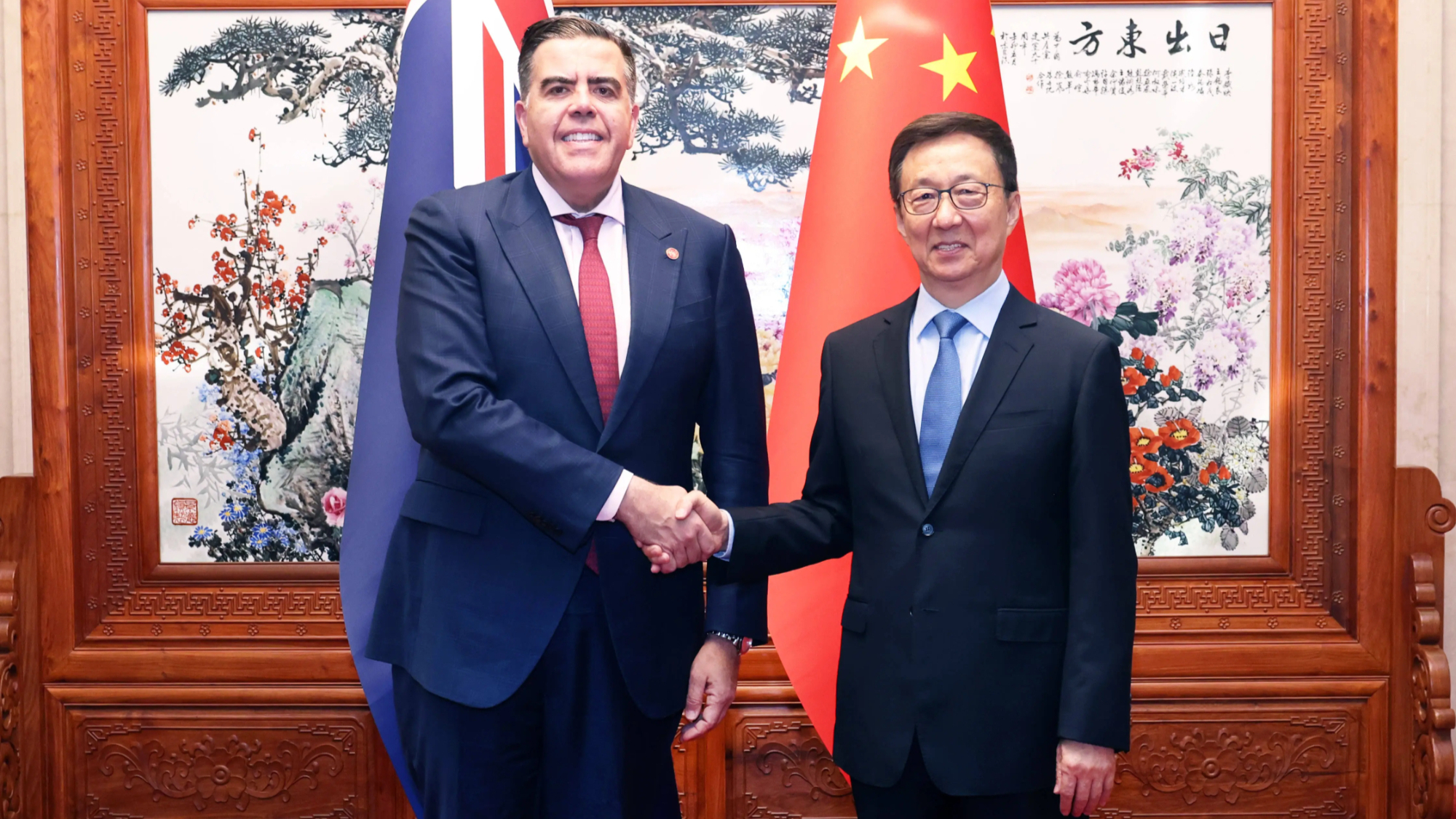 韩正会见澳大利亚联邦议会众议长迪克