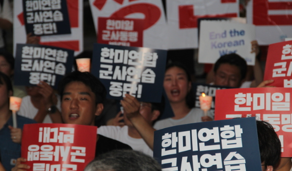 韩美军演引发韩国民间团体抗议