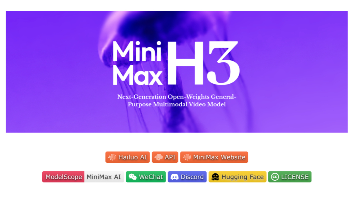 MiniMax H3正式开源，十六家头部芯片厂商、开发社区同日适配