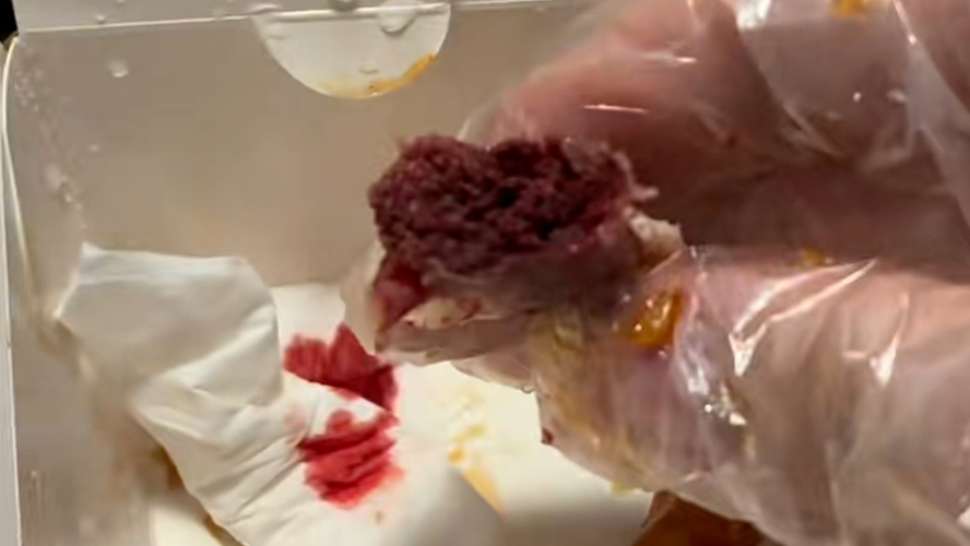 深圳一男子点外卖炸鸡发现异样：外皮金黄内里肉质却泛着血沫；烹饪鸡肉如何避免出现血水？