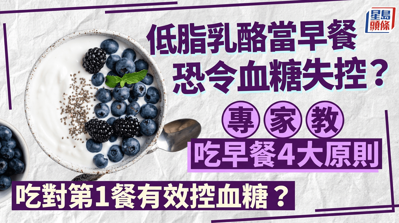 低脂乳酪当早餐恐令血糖失控？专家教吃早餐4大原则，吃对第1餐有效控血糖？