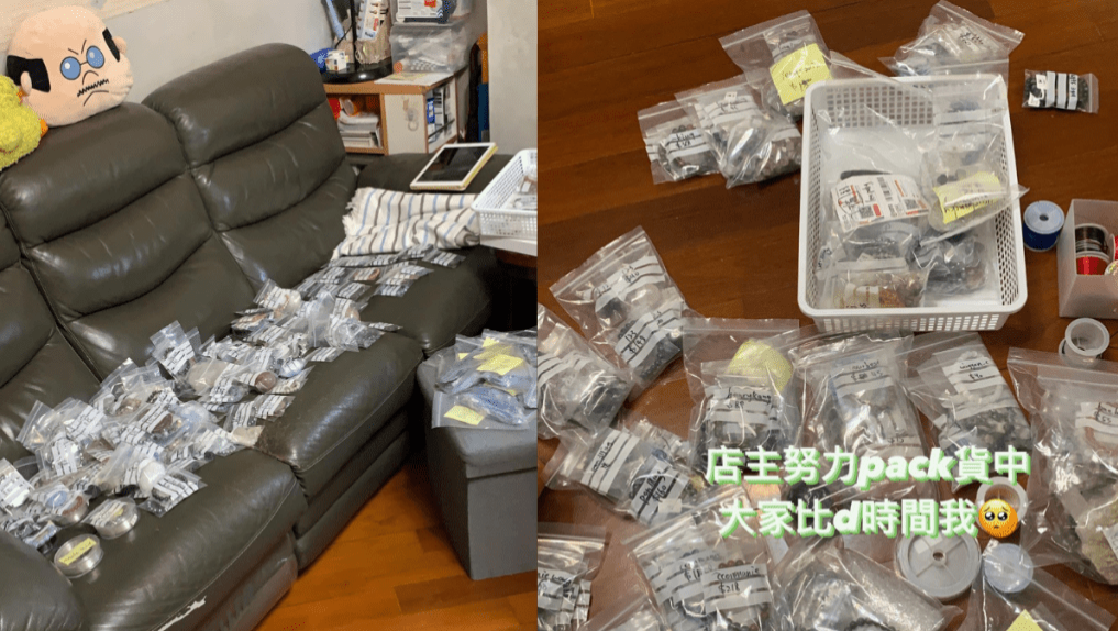 Sam以经营网店起家,家中客厅亦成为货仓。 Sam以经营网店起家,家中客厅亦成为货仓。