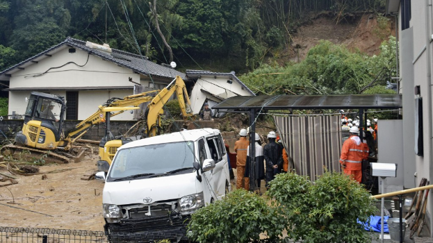 日本九州暴雨至少2死5失踪，熊本灾情最严重